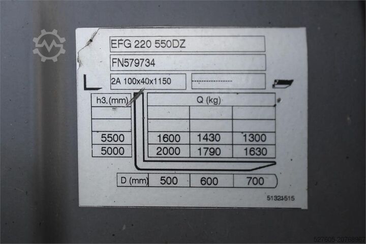 Wózek widłowy Jungheinrich EFG 220 550 DZ