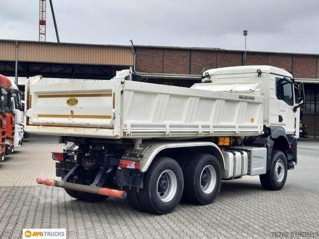 Camion-benne tricar MAN 33.510 TGS 6X4 Meiller Bordmatik Retarder