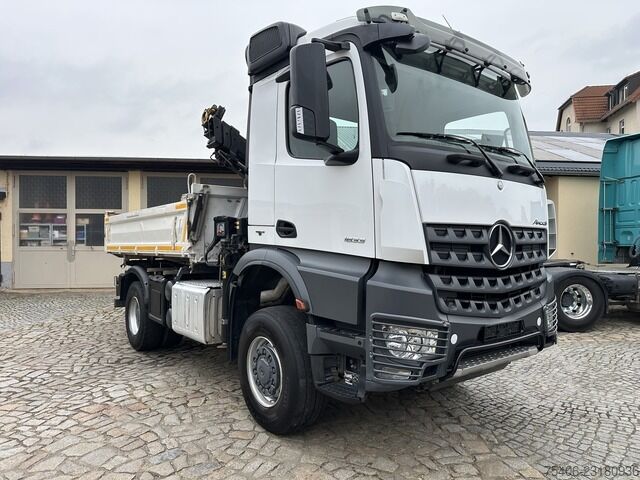 Dreiseitenkipper LKW mercedes-benz 1833 AK 4x4 Arocs Hiab Kran Funk AHK