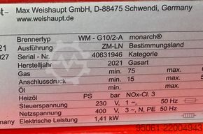 Gasbrander Weishaupt WM-G10/2-A /// 630 kw Weishaupt WM-G10 /// 630kw