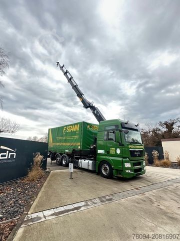 Wissellaadbak vrachtwagen MAN TGS 26.480 Kran 25m, Wechselpritsche , Container