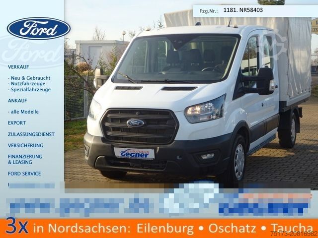 Transportador con plataforma y toldo FORD Transit Doka Pritsche 350 L2 Trend 130PS 4x4