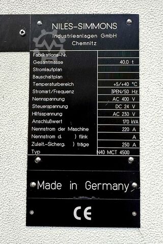CNC draai-freescentrum NILES-SIMMONS N 40 MCT 4500