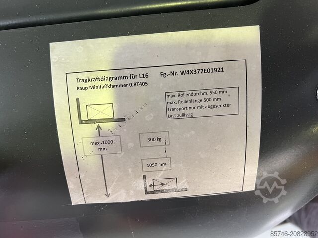 L 16 * KAUP - DRUM clamp * DEMO !!! LINDE L 16 * KAUP - DRUM clamp * DEMO !!