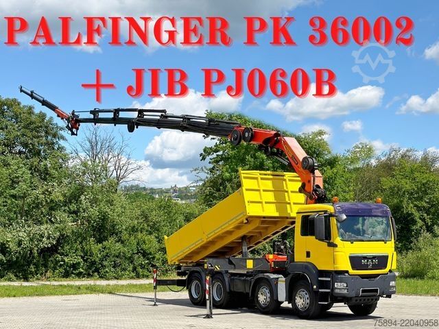 Γερανός τοποθετημένος σε φορτηγό MAN TGS 41.480 * PK 36002 + JIB 060B + FUNK * 8x4