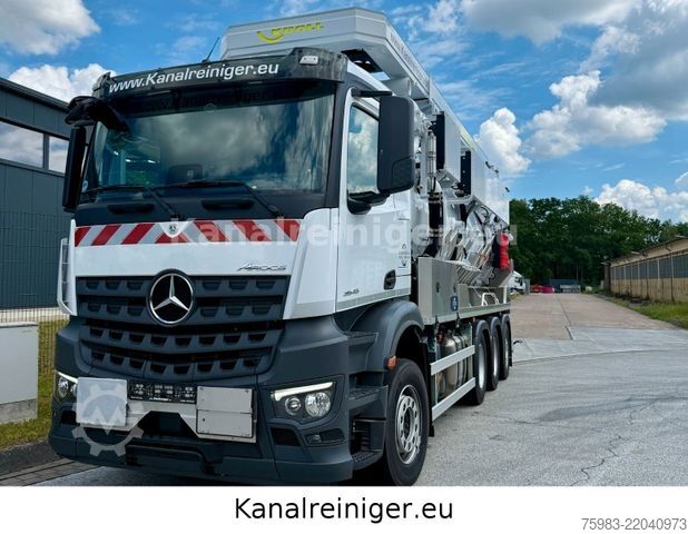 Vacuümtankwagen MERCEDES-BENZ AROCS 3545 L 8x4 BL - Kroll ADR Sauger WRP