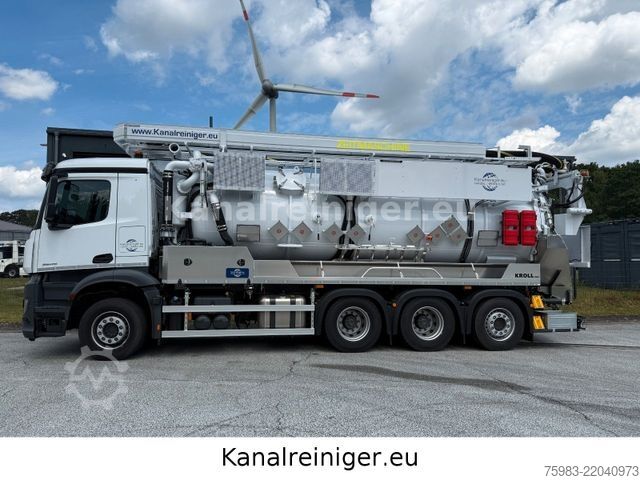 Vacuümtankwagen MERCEDES-BENZ AROCS 3545 L 8x4 BL - Kroll ADR Sauger WRP