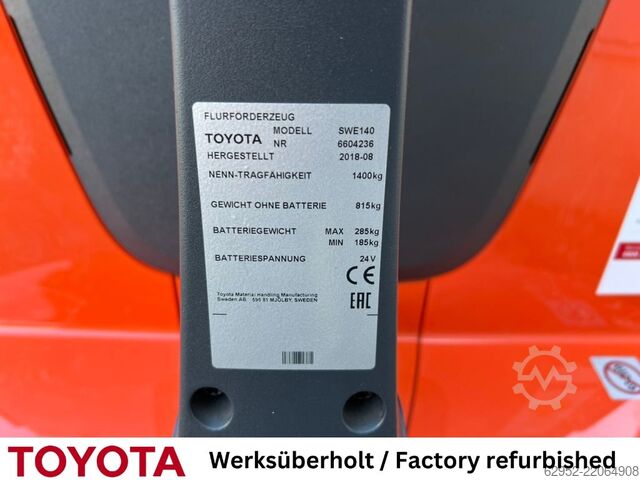 Ručni viljuškar Toyota SWE 140, Akku neu!