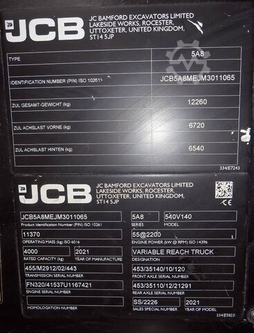 Teleskopik yükleyici JCB 540-140