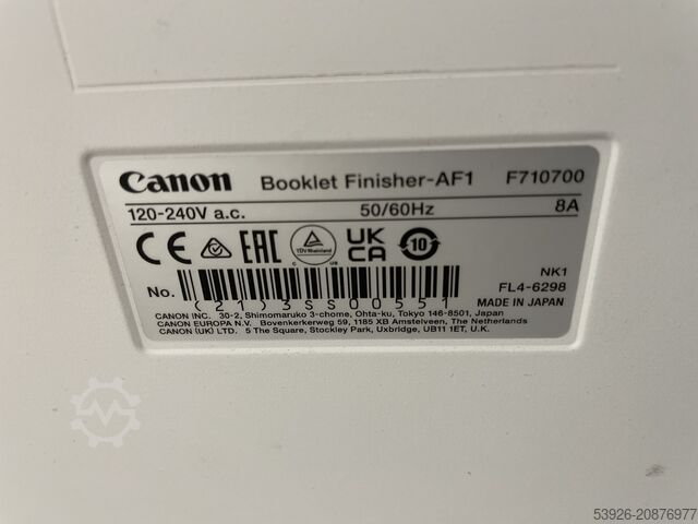 Maszyna do druku cyfrowego Canon imagePRESS V1000 incl. Prisma, Stacker, Booklet finisher