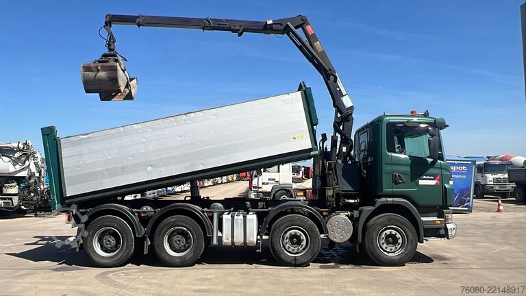 Tipper with crane Scania G 380 (EURO 5 / BIG HUB / STEEL SUSP. / HMF 164...