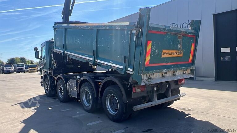 Tipper with crane Scania G 380 (EURO 5 / BIG HUB / STEEL SUSP. / HMF 164...
