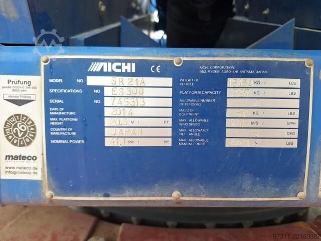 Teleszkópos platform Aichi SR21A