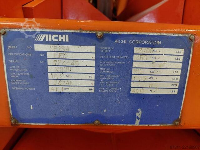 Teleskopisk plattform Aichi SP18A