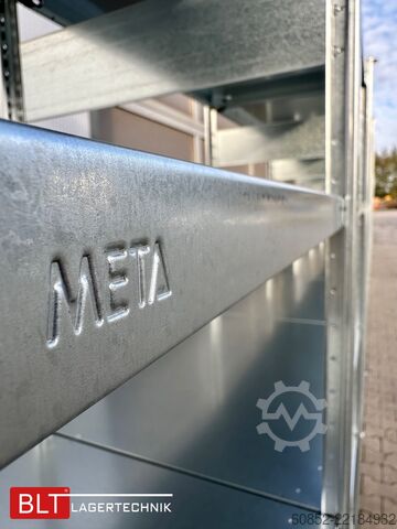 Modulaire plank ca. 15,06 lfm. Fachbodenregal META H: 200 cm , T: 60 cm , 150 kg pro Ebene