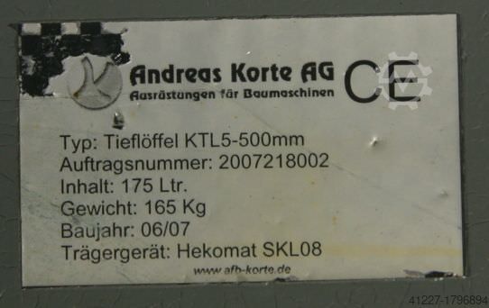 Grävskopa 50 cm KORTE KTL5-500