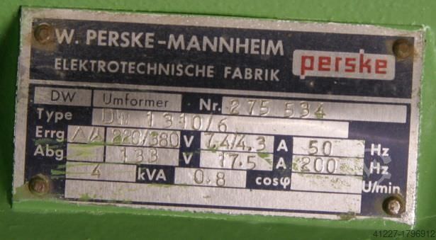 Frequency converter 133 V 200 Hz 4 kVA Perske DW 1310/6
