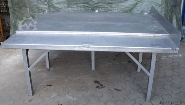 Dubbelbord i rostfritt stål unbekannt Typ 2000x1800