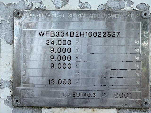 Silo Feldbinder Silo 40M3 / BPW Axles / Discbrakes