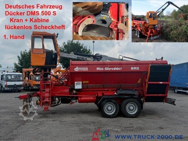 Landbrugsmaskine Dücker Holz Schredder DMS500S Kran Kesla+Kabine+Greifer