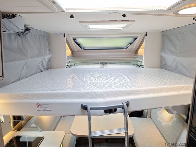 Teilintegriertes Wohnmobil CARADO pro+ T 457 Hubbett, SAT+TV, NAVI+RFK, COMBI 6E