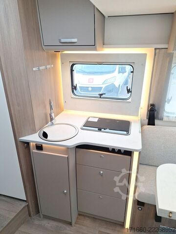 Teilintegriertes Wohnmobil CARADO pro+ T 457 Hubbett, SAT+TV, NAVI+RFK, COMBI 6E