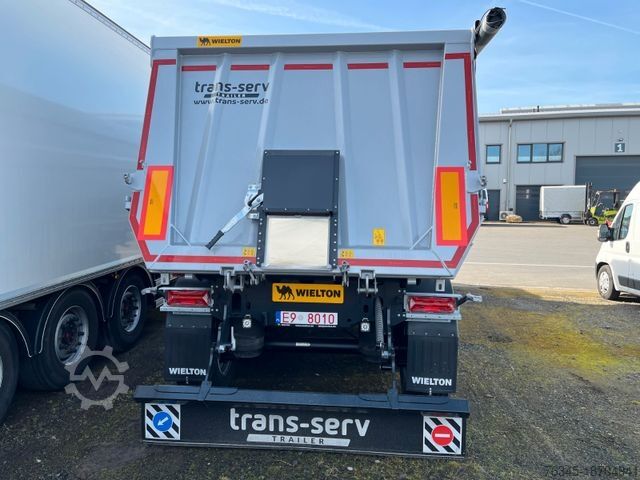 Kippers oplegger WIELTON HARDOX 30m3 Stahlmulde Halfpipe