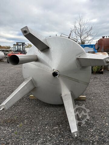 8 100 liters vertikal lagringstank i rostfritt stål, 1750 mm i diameter x 3000 mm rak sida  8,100 Litre