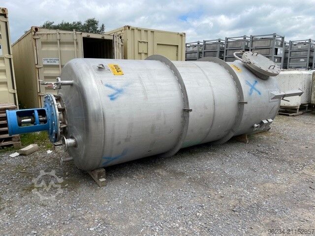9 000-liters Mcmillan vertikal blandningstank i 316L rostfritt stål, 1700 mm diameter x 3900 mm rak  MCMILLAN 9,000 Litre