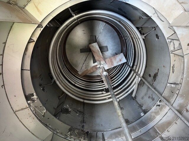 55 000 liters vertikal blandtank i 304 rostfritt stål, 3370 mm diameter x 6165 mm rak sida  55,000 LITRE