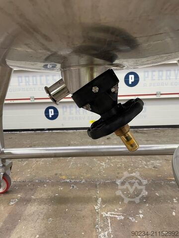 750 liters vertikal rostfri mixbehållare, 900 mm diameter x 1 000 mm rak sida BRABY LTD. 750 Litre