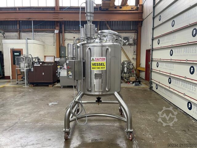 750 liters vertikal rostfri mixbehållare, 900 mm diameter x 1 000 mm rak sida BRABY LTD. 750 Litre