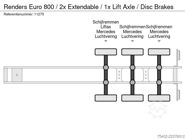  Renders Euro 800 / 2x Extendable / 1x Lift Axle / Disc ...