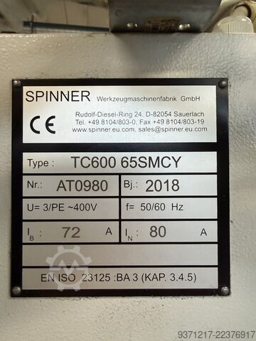 CNC soustružnicko-frézovací centrum Spinner TC600