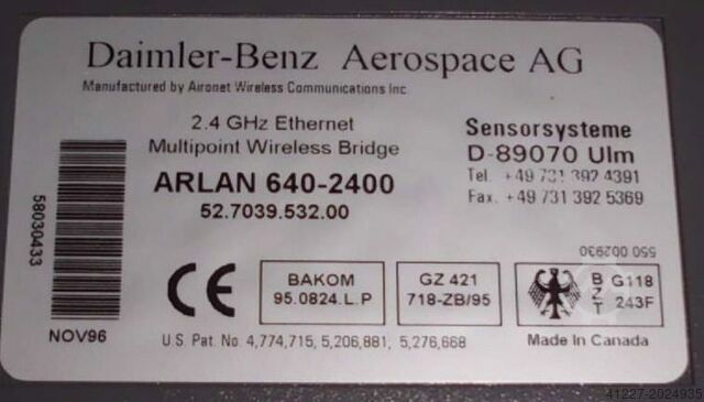Telefonos rendszer Aerospace ARLAN 640-2400