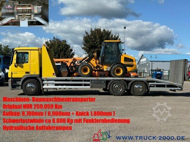 Autószállító teherautó Mercedes-Benz 2532 Maschinen- Baumaschinentransporter 259TKM