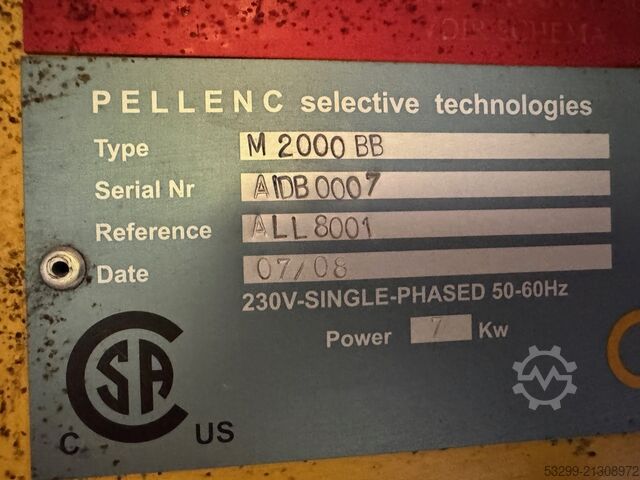 Near-infrared sorter Pellenc Pellenc NIR Mistral 2000