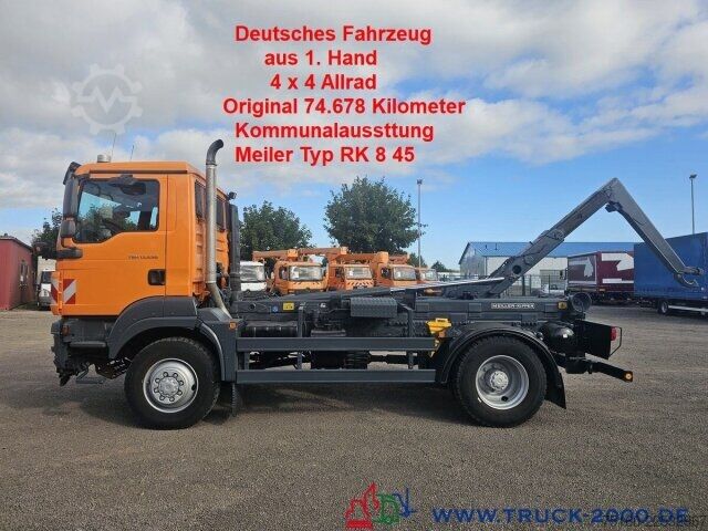 Φορτηγό γερανός roll-off MAN TGM 15.250 4x4 Meiller Kommunalausstattung