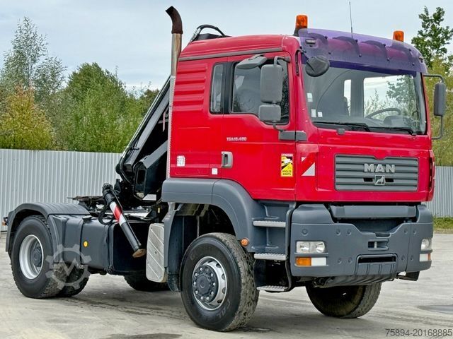Grúa montada en camión MAN TGS 18.480 * HIAB 144 D - HIDUO + FUNK/ 4x4 *TOP
