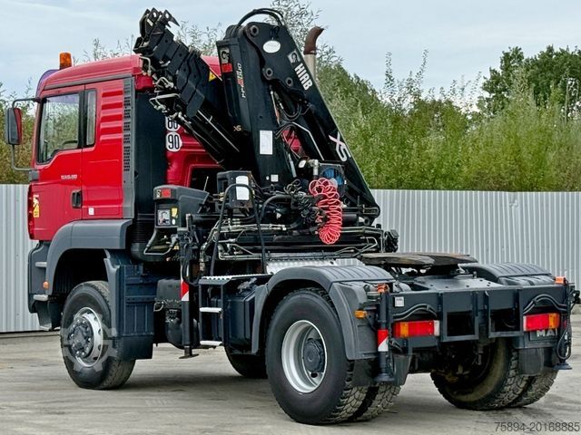 Grúa montada en camión MAN TGS 18.480 * HIAB 144 D - HIDUO + FUNK/ 4x4 *TOP