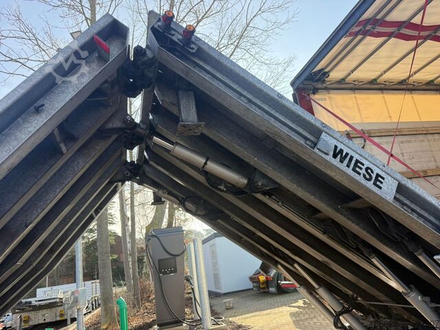 Semiremorcă cu platformă joasă  Wiese SA 3-36 3-Achs Mega Stufensattel Rampe 25T