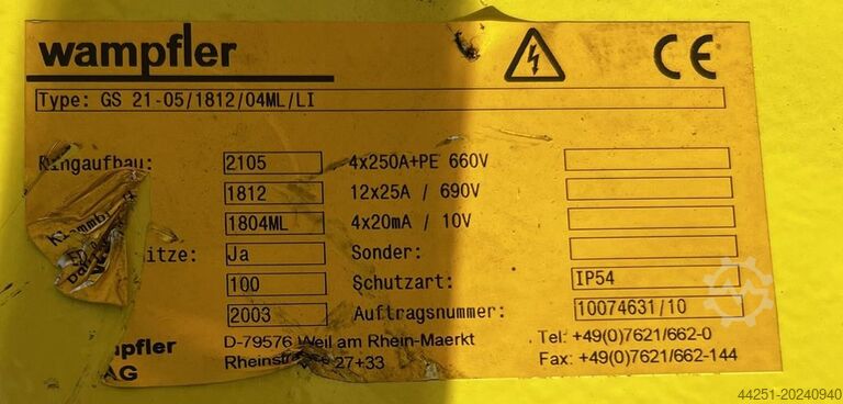 Corp inel colector Wampfler GS 21-05/1812/04ML/LT
