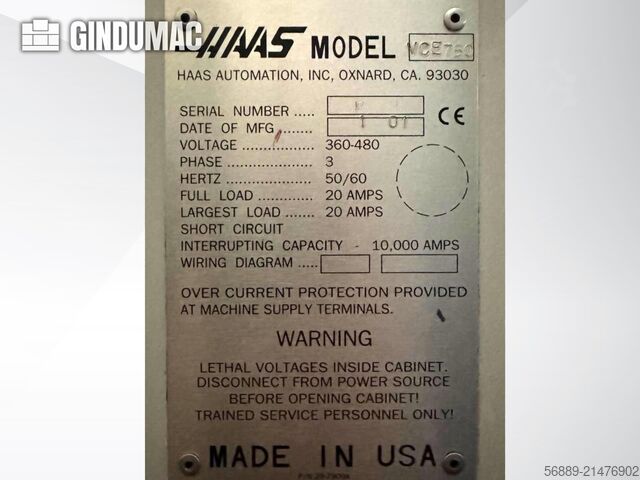 HAAS VCE 750 HAAS VCE 750