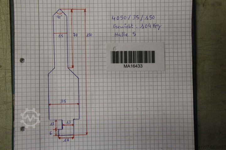 Bukkerværktøj 4050 mm unbekannt 35/150/4050 mm