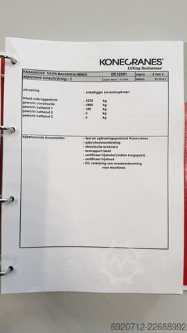 Suwnica pomostowa 23.094 mm / 5 ton / 2024 Konecranes Overhead crane