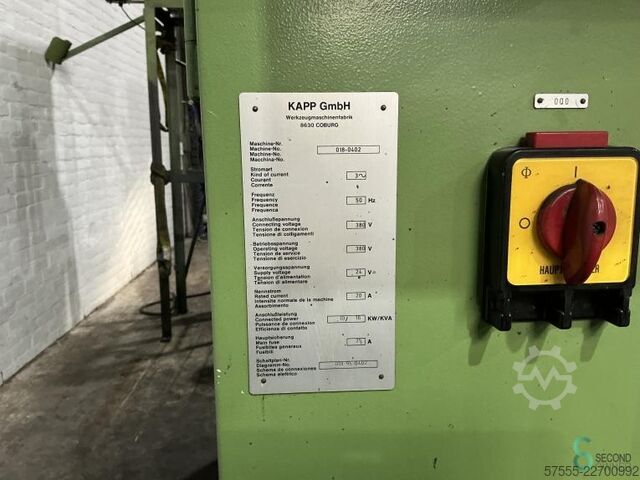 Tandhjulsbearbejdningsmaskine KAPP PAS 383 CNC 1990 KAPP PAS 383 CNC