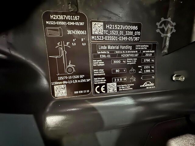 Vysokozdvižný vozík Linde E 30L-01 [ID: 169]