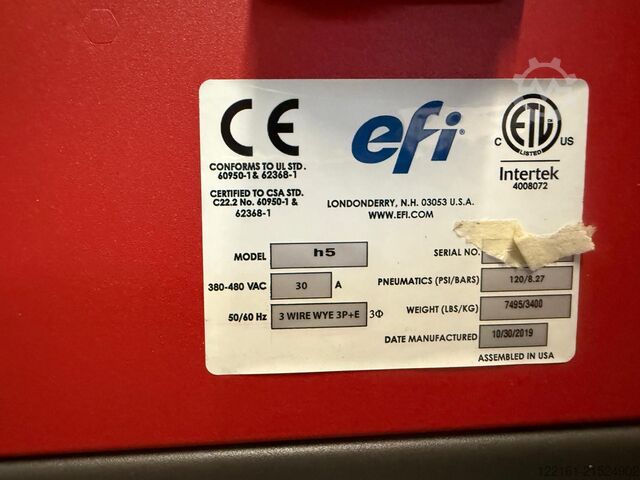 Digital print machine efi Vutek H5 industrial UV printer 457m2/h  Ricoh Gen5 (7p-1200dpi)