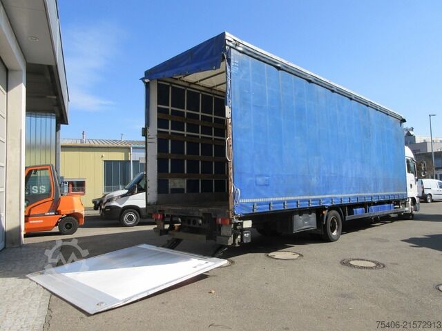 Plattewagen met zeil man TGL 12.250 Pritsche L 9,50 m, H 3,00 Edscha, LBW