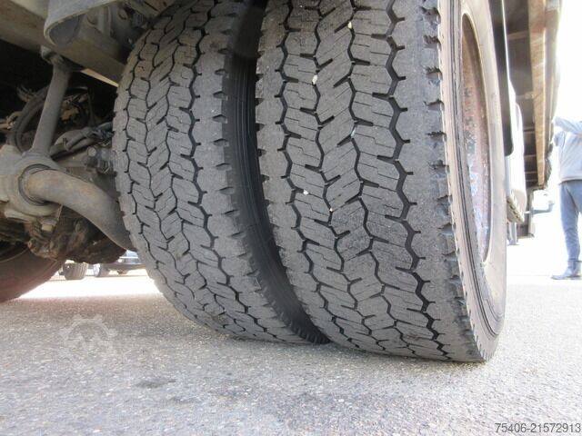 Plattewagen met zeil man TGL 12.250 Pritsche L 9,50 m, H 3,00 Edscha, LBW